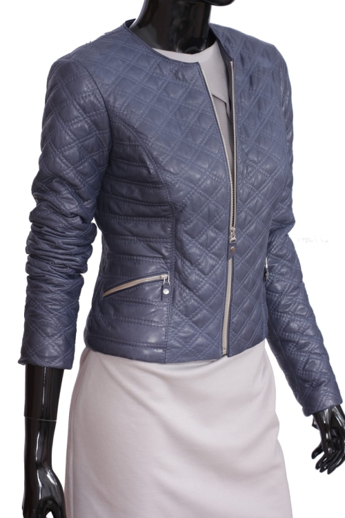 Kurtka skórzana pikowana damska CARLO MONTI IZA101