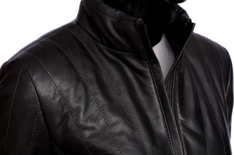 KURTKA SKÓRZANA PIKOWANA DAMSKA CARLO MONTI AML450