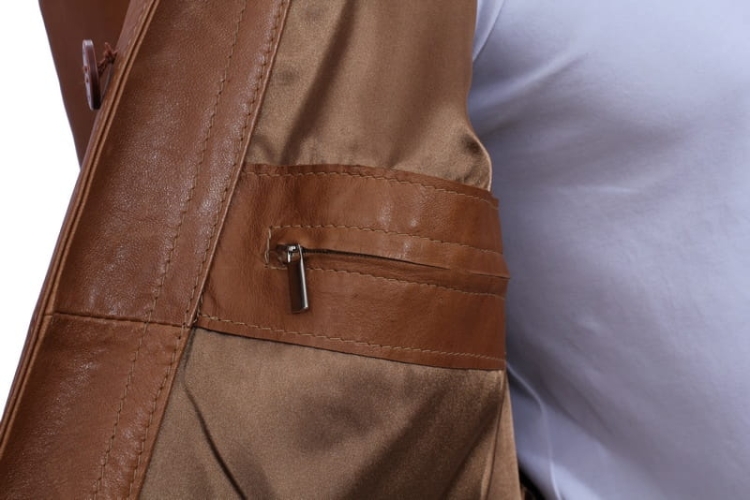 Płaszcz skórzany  męski DORJAN EML710