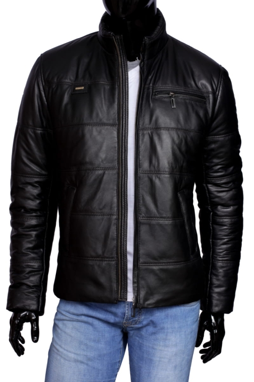 Kurtka skórzana pikowana męska CARLO MONTI  FRA450