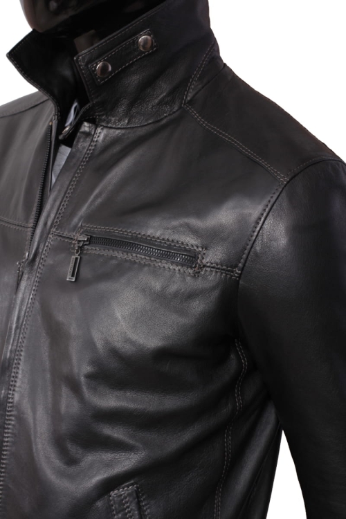 Kurtka skórzana męska CARLO MONTI TOM950_3