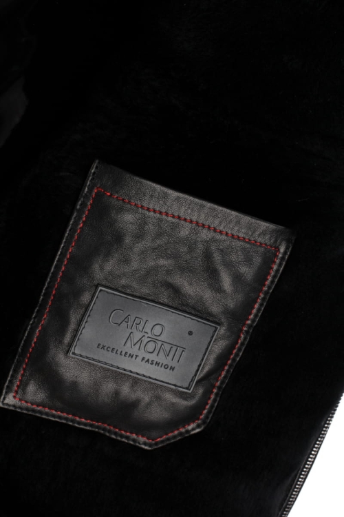 PLT450K - Kurtka pilotka męska - wewnętrzna kieszeń na klatce piersiowej z logo CARLO MONTI