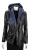 FRI450N_A Kurtka czarna skóra naturalna / damska / rozpinana / do bioder / dwie kieszenie / zamykane / slimowana / z luźno zwisającymi klapami /  DORJAN