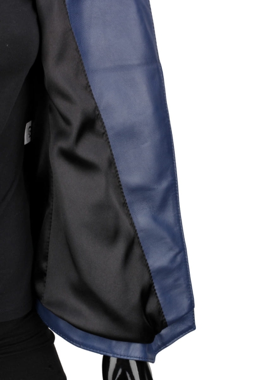 FRI450N_B Kurtka skóra owcza / damska / elegancka po odpięciu / ze skórą od środka / wewnątrz / w środku /DORJAN