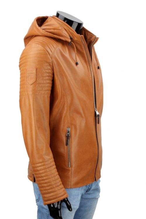 Kurtka skórzana z kapturem DORJAN CM VIT084K 4.JPG