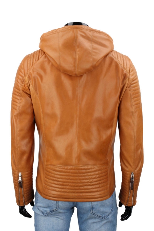 Kurtka skórzana z kapturem DORJAN CM VIT084K 5.JPG
