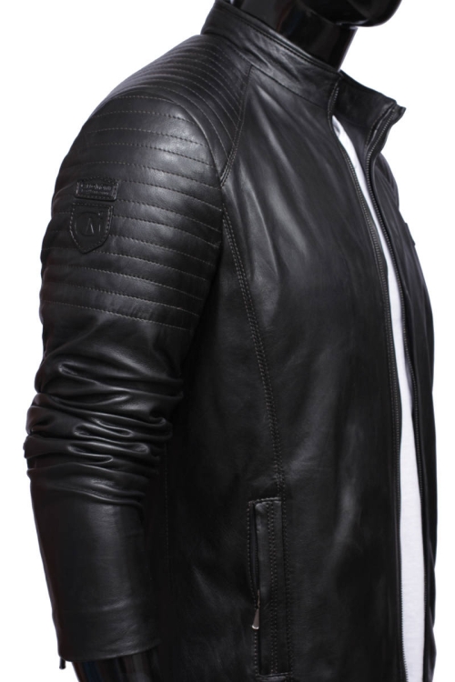 VIT450_3 - Czarna kurtka skórzana męska w casualowym stylu DORJAN 7.jpg