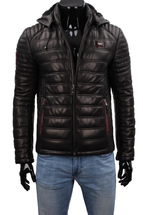 Kurtka Skórzana Męska CM NIKM453 1.JPG