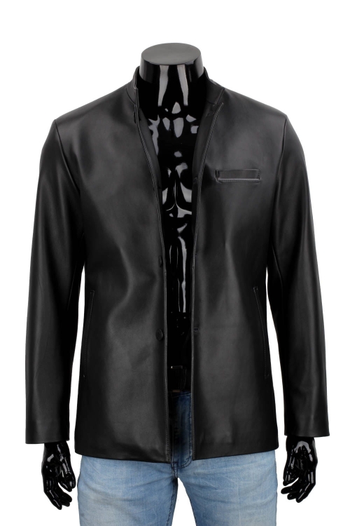 TWM450 - Elegancka kurtka skórzana męska zapinana na guziki DORJAN 2.JPG