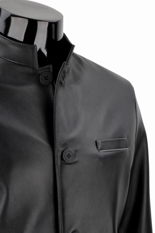 TWM450 - Elegancka kurtka skórzana męska zapinana na guziki DORJAN 8.JPG