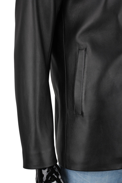 TWM450 - Elegancka kurtka skórzana męska zapinana na guziki DORJAN 9.JPG