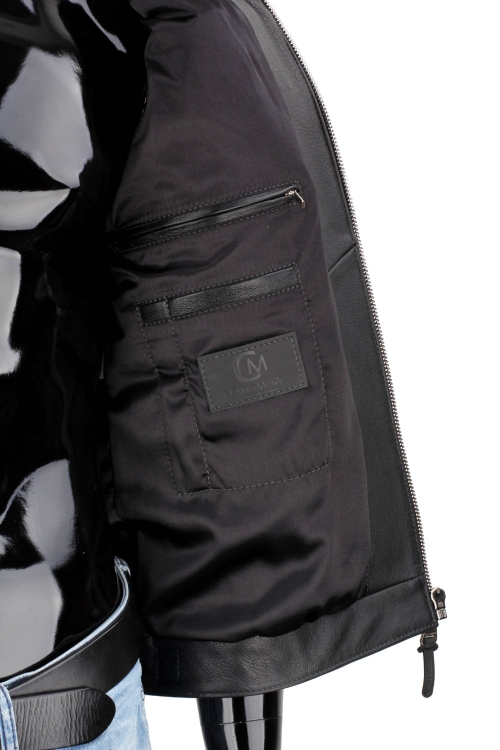 DUC950 - Czarna kamizelka motocyklowa skórzana męska DORJAN 13.JPG