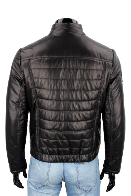 LUC450N - Kurtka skórzana męska z czarnej skóry ocieplona DORJAN 6.JPG