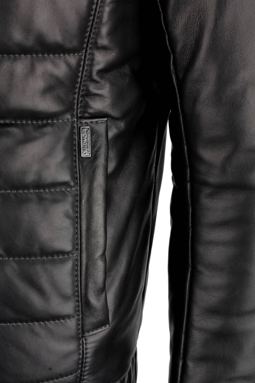 LUC450N - Kurtka skórzana męska z czarnej skóry ocieplona DORJAN 9.JPG