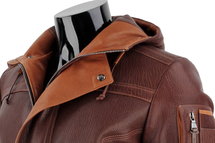 AMD126 - Ekskluzywna brązowa skórzana kurtka męska z kapturem PREMIUM DORJAN 9.JPG