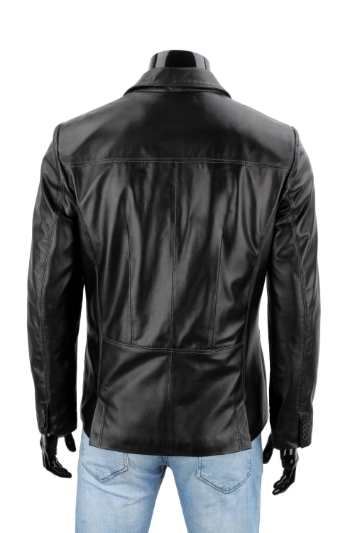 RLF450N - Casualowa marynarka skórzana męska z czarnej skóry DORJAN 6.JPG