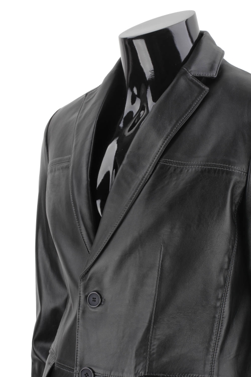 RLF450N - Casualowa marynarka skórzana męska z czarnej skóry DORJAN 8.JPG