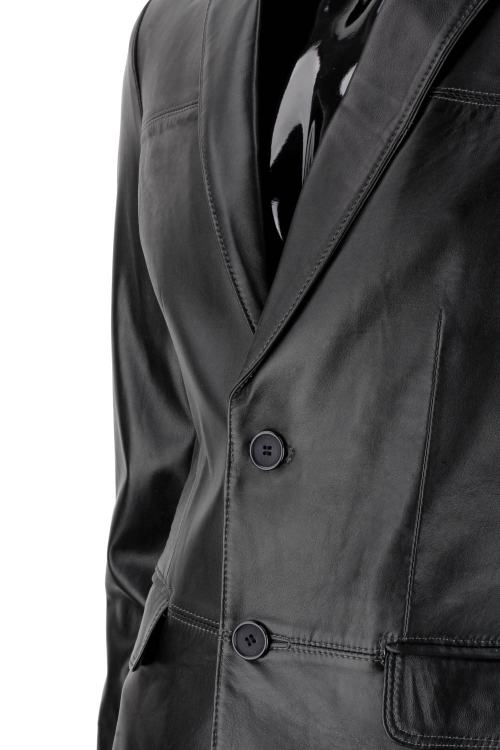 RLF450N - Casualowa marynarka skórzana męska z czarnej skóry DORJAN 10.JPG