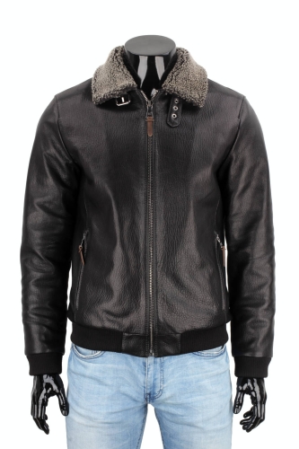 WOT951 - Klasyczna pilotka męska skórzana ze ściągaczem DORJAN 3.JPG