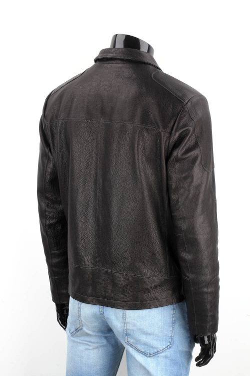 PAO951 - Klasyczna czarna kurtka skórzana męska w stylu vintage DORJAN 5.JPG