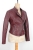 OUT172 - XS - Bordowa ramoneska skórzana damska pikowana DORJAN Outlet 1.JPG