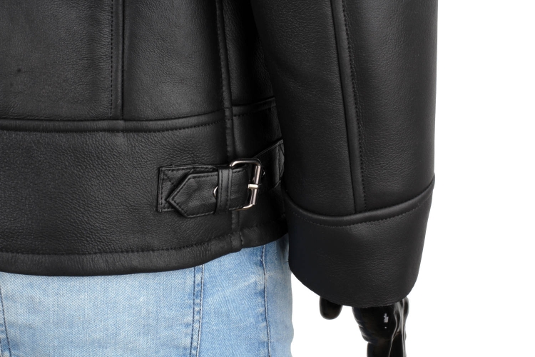 CMK001K - Ciepła pilotka męska z czarnego kożucha naturalnego DORJAN 7.JPG