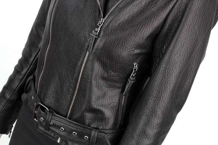 JUD951 - Damska ramoneska z czarnej naturalnej skóry owczej DORJAN 10.JPG