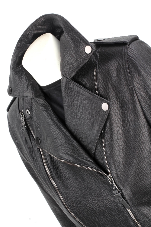 JUD951 - Damska ramoneska z czarnej naturalnej skóry owczej DORJAN 11.JPG