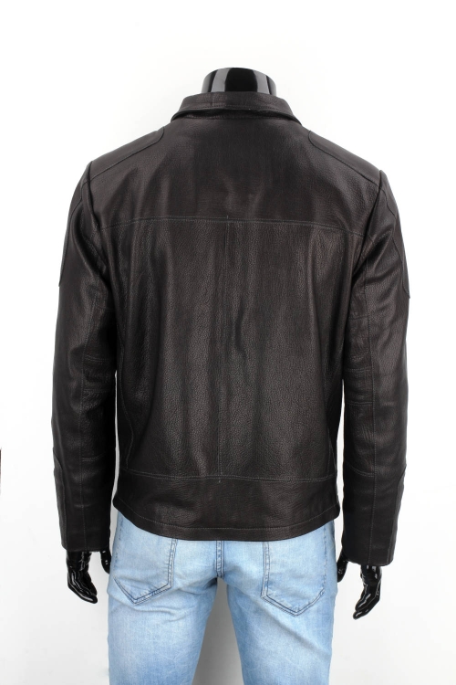 PAO951 - Klasyczna czarna kurtka skórzana męska w stylu vintage DORJAN 6.JPG