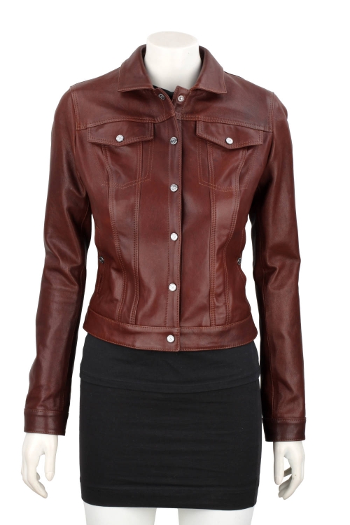 DRI122A - Lekka brązowa katana damska skórzana DORJAN 1.JPG