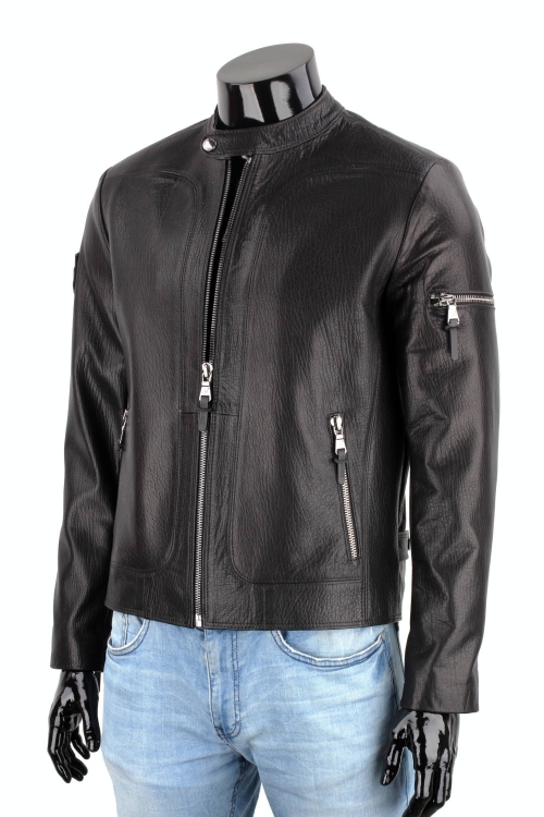 Czarna kurtka skórzana męska ze naturalnej skóry PREMIUM DORJAN 1.JPG