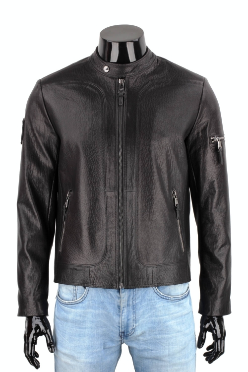 Czarna kurtka skórzana męska ze naturalnej skóry PREMIUM DORJAN 2.JPG