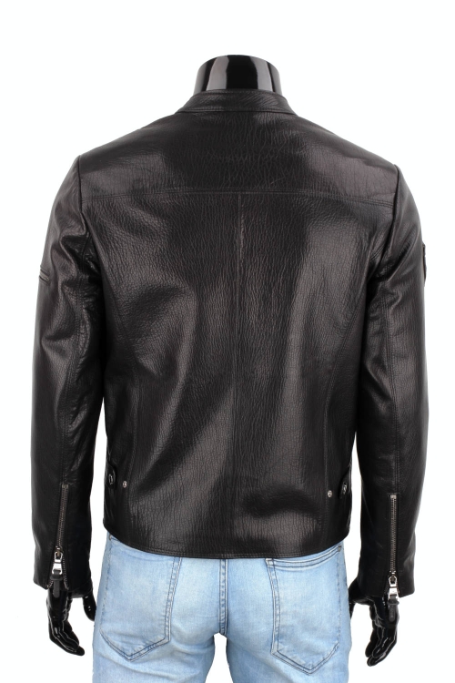 Czarna kurtka skórzana męska ze naturalnej skóry PREMIUM DORJAN 6.JPG