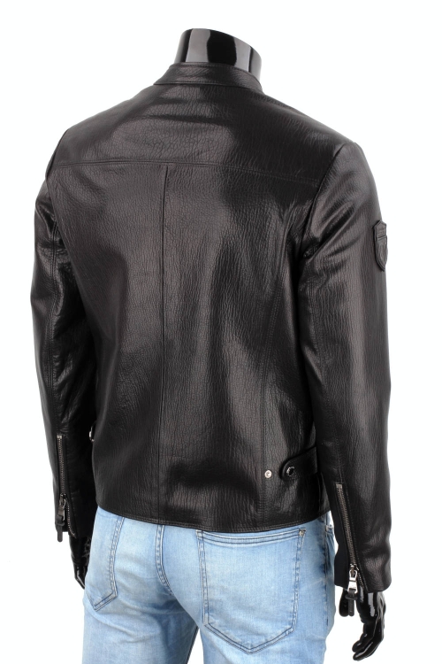 Czarna kurtka skórzana męska ze naturalnej skóry PREMIUM DORJAN 7.JPG