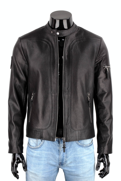 Czarna kurtka skórzana męska ze naturalnej skóry PREMIUM DORJAN 8.JPG