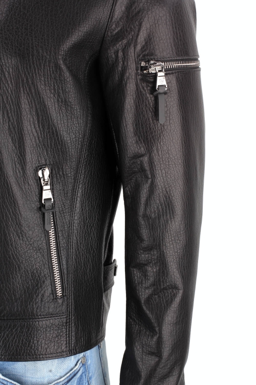 Czarna kurtka skórzana męska ze naturalnej skóry PREMIUM DORJAN 9.JPG