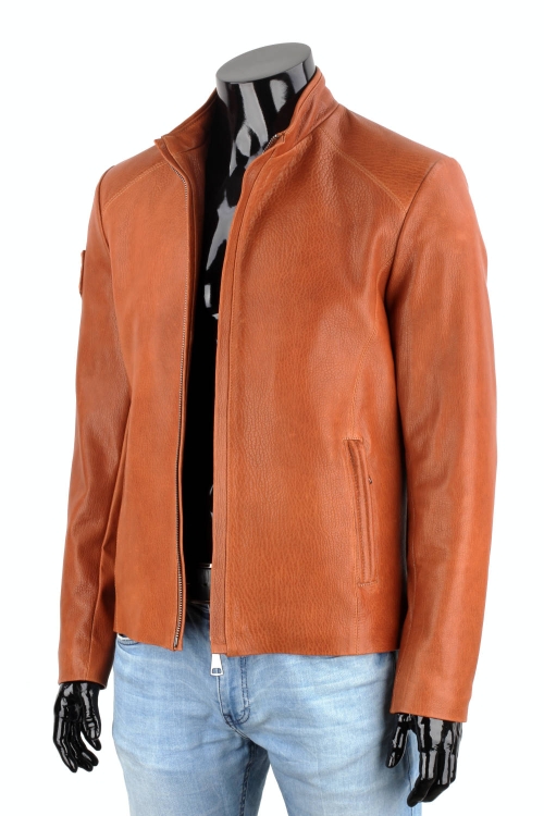 Męska kurtka skórzana z camelowej skóry naturalnej DORJAN 2.JPG