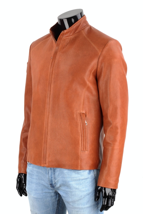 Męska kurtka skórzana z camelowej skóry naturalnej DORJAN 3.JPG