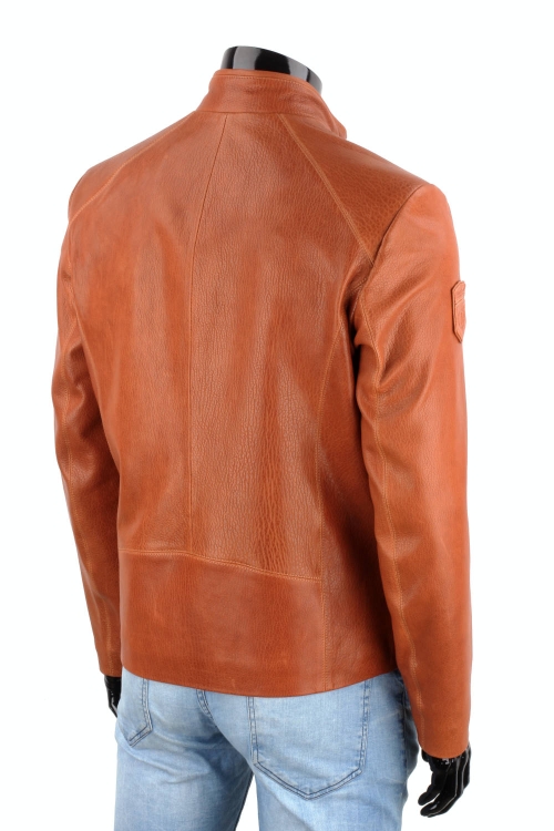 Męska kurtka skórzana z camelowej skóry naturalnej DORJAN 4.JPG