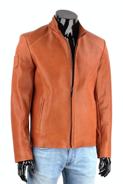 Męska kurtka skórzana z camelowej skóry naturalnej DORJAN 7.JPG