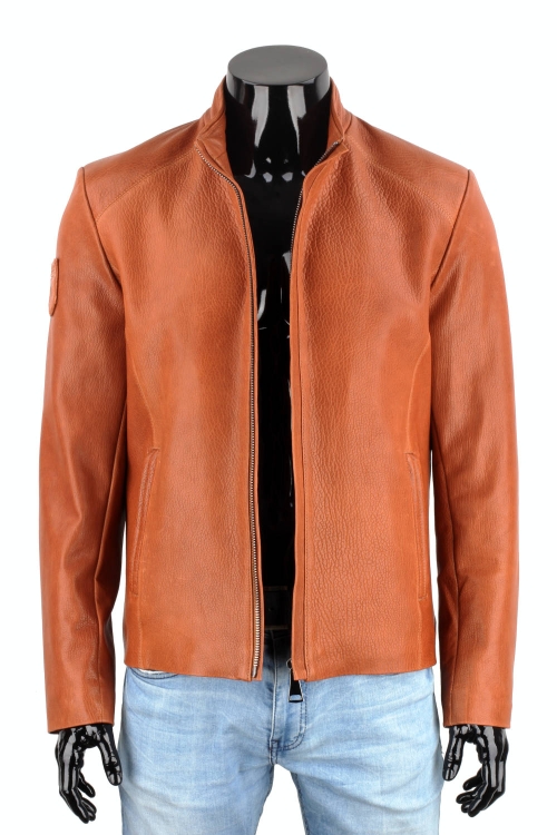 Męska kurtka skórzana z camelowej skóry naturalnej DORJAN 8.JPG