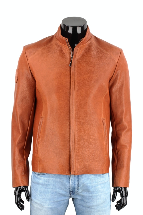 Męska kurtka skórzana z camelowej skóry naturalnej DORJAN 9.JPG