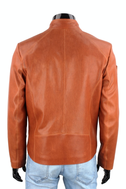 Męska kurtka skórzana z camelowej skóry naturalnej DORJAN 10.JPG