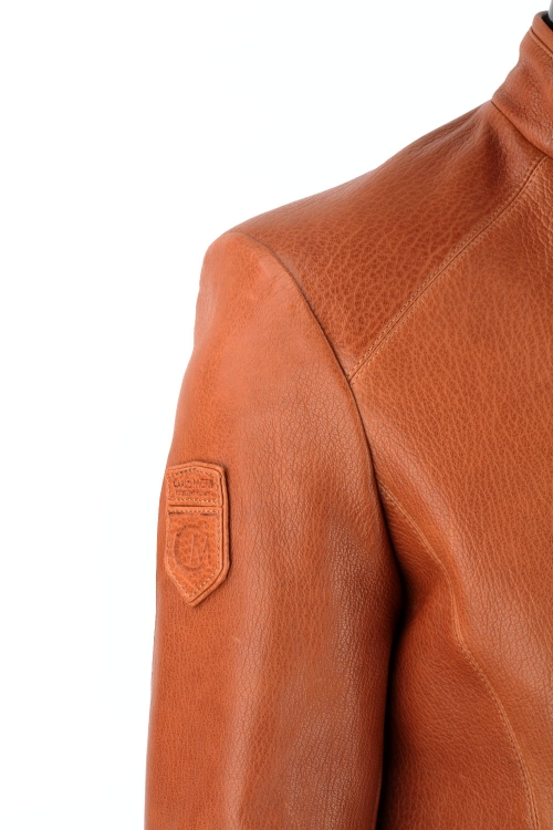 Męska kurtka skórzana z camelowej skóry naturalnej DORJAN 12.JPG