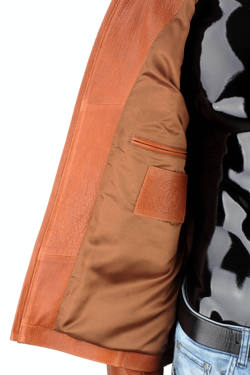 Męska kurtka skórzana z camelowej skóry naturalnej DORJAN 15.JPG