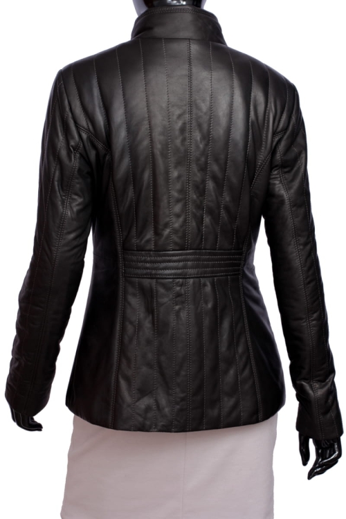 KURTKA SKÓRZANA PIKOWANA DAMSKA CARLO MONTI AML450