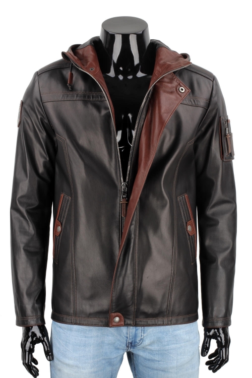 AMDU450 - Ekskluzywna skórzana kurtka męska z kapturem PREMIUM DORJAN 2.JPG