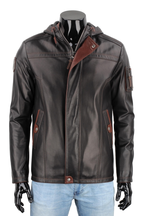 AMDU450 - Ekskluzywna skórzana kurtka męska z kapturem PREMIUM DORJAN 4.JPG
