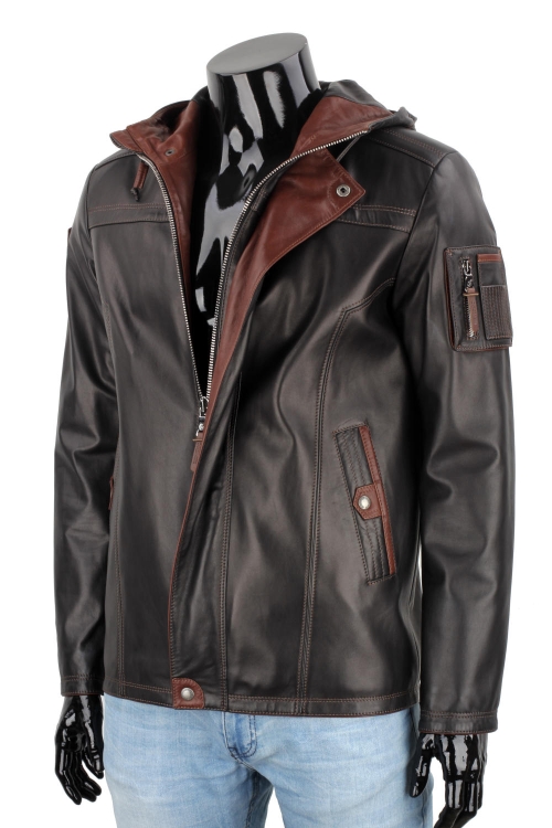 AMDU450 - Ekskluzywna skórzana kurtka męska z kapturem PREMIUM DORJAN 5.JPG