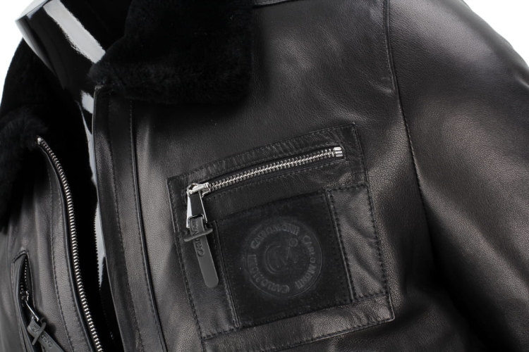 PLT450K - Kurtka Pilotka męska / zapinana na zamek kieszeń na klatce piersiowej z logotypem DORJAN